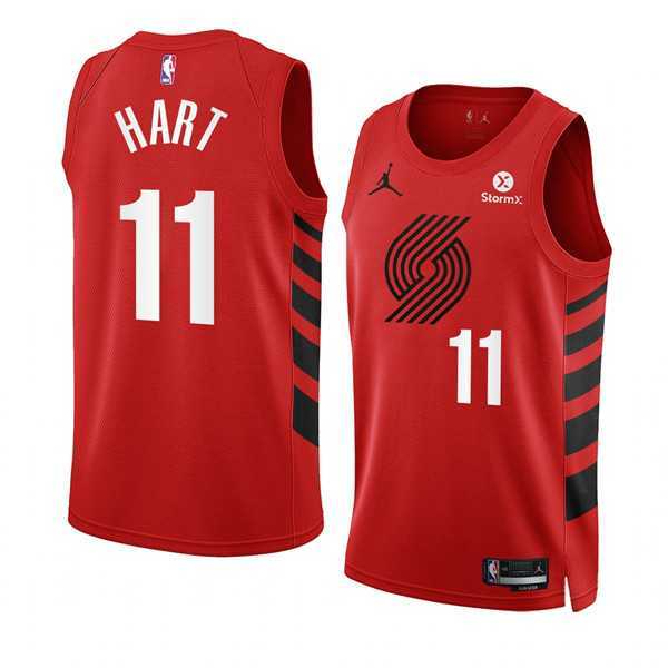 Men%27s Portland Trail Blazers #11 Josh Hart 2022-23 Red Statement Edition Swingman Stitched Basketball Jersey Dzhi->portland trailblazers->NBA Jersey